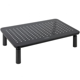TooQ TQMR086 Soporte Elevador Multiusos para Monitor, Portátil, Impresora - Negro, Ergonómico, 20kg, Altura Ajustable