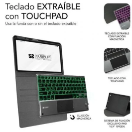 Funda para Tablet Subblim SUBKT4-BTPI03 Negro Qwerty Español QWERTY
