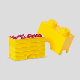 LEGO Storage Brick 2 amarillo - Contenedor de Almacenamiento Organizador apilable de Room Copenhagen