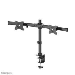 Neomounts FPMA-DCB100DBLACK Soporte de Escritorio Doble para 2 Monitores 10-27" hasta 10kg por Pantalla, Inclinable y Giratorio, Negro