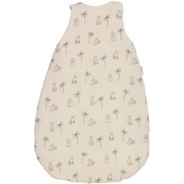 Manta para recién nacido CANDIDE - 70 cm - 3/9 meses - Blanco con estampado de tigre