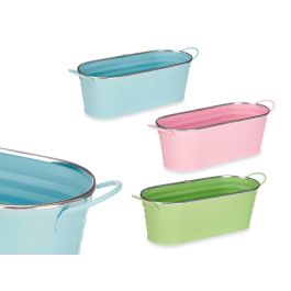 Macetero Ovalado Zig Zag Filo Plata Ibergarden 32.5x10x12 cm - Metal, Colores Surtidos (24 Unidades) Precio: 61.49999966. SKU: B1JQBNKVAH