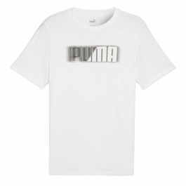 Camiseta de Manga Corta Hombre Puma Graphics Wording Blanco