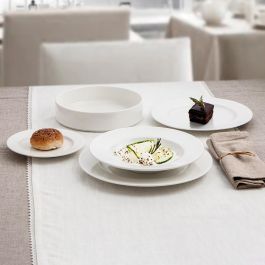 Ariane Plato Oval Porcelana Prime 32x25 cm Set de 6 Unidades Blanco Apto Horno Microondas Lavavajillas Profesional Reforzado