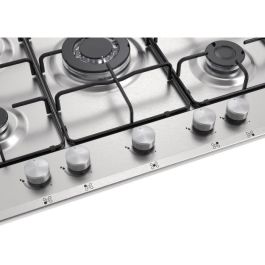 Continental Edison CECTG5VIX - Placa de Gas 5 Fuegos, Incluye 1 Corona de Acero Inoxidable Triple