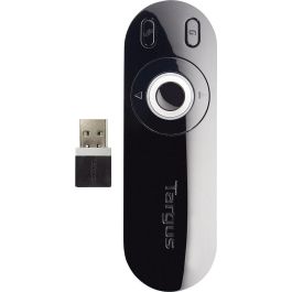 Targus Control Remoto Presentación Inalámbrico con Puntero Láser 2.4 GHz 15m Alcance para PC Mac PowerPoint Keynote Negro Gris
