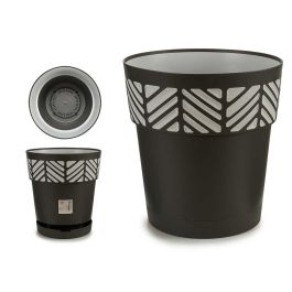 Maceta plástico Orfeo 30 cm antracita con reserva de agua - Stefanplast (6 Unidades) Precio: 41.50000041. SKU: B1FTMR8QZ3