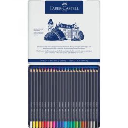 Estuche de Metal con 24 Lápices de Colores Goldfaber. Faber Castell 114724