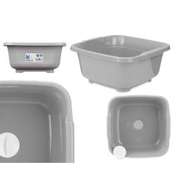 Barreño Cuadrado 11 L Gris con Tapon para Fregadero - Arte Regal 35x16x34 cm (12 Unidades) Precio: 36.88999963. SKU: B18H8CAQNX