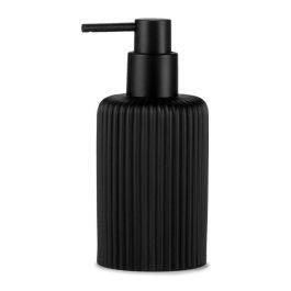 Andrea House Dispensador de jabón para baño en resina negro mate Ø7x16cm, 270ml