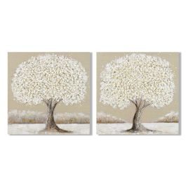 DKD Home Decor Cuadro Tradicional Lienzo Árbol Blanco Beige 100 x 100 x 3 cm (2 Unidades) Precio: 93.49999967. SKU: B152M95NTY