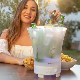 Cubitera LED con Altavoz Recargable Sonice InnovaGoods Cubitera LED con Altavoz Recargable Sonice InnovaGoods