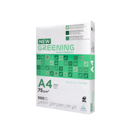 Greening copy Papel Fotocopiadora DIN A4 75 Gramos, Paquete 500 Hojas, Multifuncion Blanco