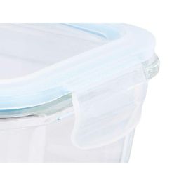 Fiambrera Vivalto 90553 Transparente Silicona Vidrio de Borosilicato 950 ml 18 x 8,8 x 13,5 cm (12 Unidades)