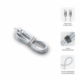 Cable USB-C a USB-C Subblim OPTIMUS Blanco 1 m