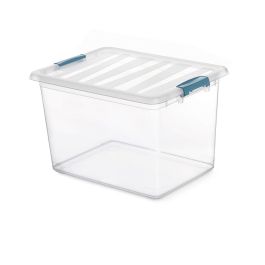 Domo Pack Living Caja transparente 20L Polipropileno con asas ergonómicas 39x29x25.5cm