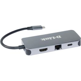 D-Link DUB-2335 Hub USB-C 6-en-1 con HDMI 4K UHD, 3 puertos USB 3.2, Gigabit Ethernet y Suministro de Energía USB 3.0