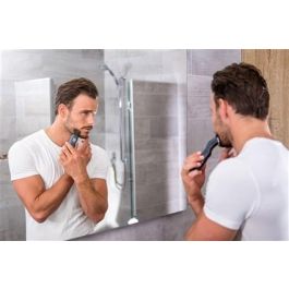 Wahl 9918-1416 Cortabarbas con y sin Cable, Cuchillas de Carbono Autoafilables, Autonomía 60 min, Precisión 2-12 mm