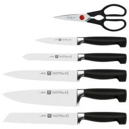 Zwilling Messerblock Vier Sterne de 7 Piezas, Negro