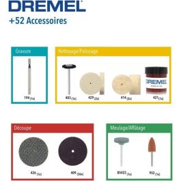 Kit DREMEL para trabajos generales de 52 piezas 687 Kit DREMEL para trabajos generales de 52 piezas 687