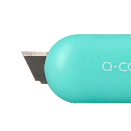 Q-connect Cuter de Seguridad Retractil Mini Plástico, Modelos y Colores Surtidos, Expositor 30 Unidades