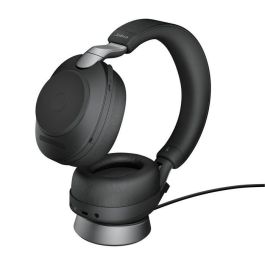 Jabra Evolve2 85 Link380/390a UC Stereo Std Auriculares Inalámbricos y Alámbricos con Cancelación de Ruido Activo Negro