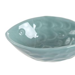 DKD Home Decor Hangzhou design 26a Centro Mesa Mediterráneo Azul Turquesa Gres Set de 2 Piezas 13 x 5.5 x 24 cm