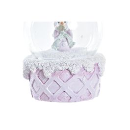 DKD Home Decor Figura Navidad Fantasía Bola Rosa Blanca de Resina y Cristal 7x9x7 cm - Pack de 2 Unidades DKD Home Decor Figura Navidad Fantasía Bola Rosa Blanca de Resina y Cristal 7x9x7 cm - Pack de 2 Unidades