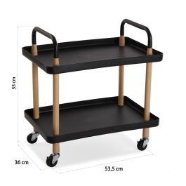Carro 2 Baldas Black Versa 36X55CM Carro 2 Baldas Black Versa 36X55CM