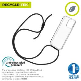 Muvit Recycletek Funda para iPhone 15 - Material Reciclado, Protección y Estilo Sostenible