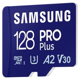 Samsung MB-MD128S Tarjeta MicroSDXC de 128GB, 180MB/s Lectura, 130MB/s Escritura, UHS-I, Clase 10, con Lector USB