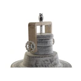 DKD Home Decor Lampara Techo Loft Gris 39 x 45 x 39 cm Metal Madera Hecho a Mano