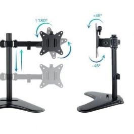 TooQ DB1702TN-B Soporte Sobremesa para 2 Monitores 17-32" VESA 75x75 100x100 hasta 9kg por Brazo Giratorio Inclinable Negro
