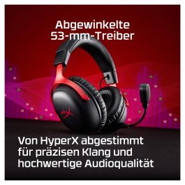 HyperX Cloud III S Wireless - Auriculares Gaming Inalámbricos con Micrófono Extraíble, Bluetooth 5.3, RF 2.4 GHz, 120h Batería, Almohadillas, Negro