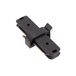 Conector Recto Carril Monofásico Negro HO-PL218000RN