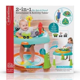 Infantino Mesa de Actividades 2 en 1 con Asiento Giratorio 360°, Musical, Plegable, Altura Ajustable, +6 Meses Infantino Mesa de Actividades 2 en 1 con Asiento Giratorio 360°, Musical, Plegable, Altura Ajustable, +6 Meses
