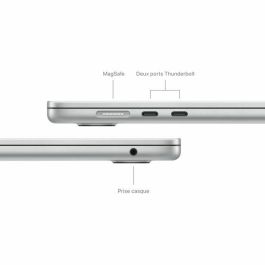 Apple - MacBook Air M3 de 15'' - 16 GB de RAM - 256 GB de almacenamiento - CPU de 8 núcleos - GPU de 10 núcleos - Plata