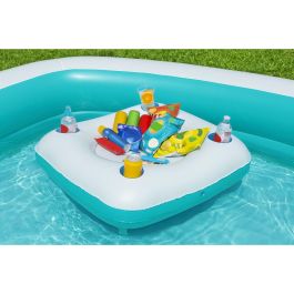 Bestway Piscina Hinchable Infantil 2 Camaras Family Mesa Flotante 218x218x48 cm +6 Años Jardin 54446