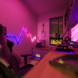 Nanoleaf Lines Skin Negro Mate 9 Piezas - Cubiertas Snap-On Ultra Ligeras para Personalizar Barras Luminosas