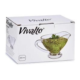 Vivalto Salsera Vidrio Mediana 200 ml Transparente 14.5x9x7 cm (Set de 36)