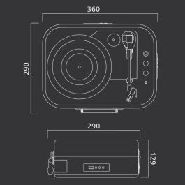 Tocadiscos Muse MT207DGB