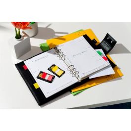 Post-it 680-4 Banderitas Separadoras Naranja Transparentes Escribibles Reutilizables 50 Unidades en Dispensador 25,4 x 43,1 mm