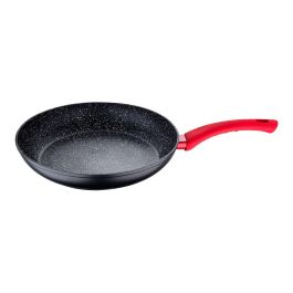 San Ignacio Sartén Toledo Ø28 cm Aluminio Forjado Antiadherente Marmolado Inducción Mango Rojo Tácto Suave