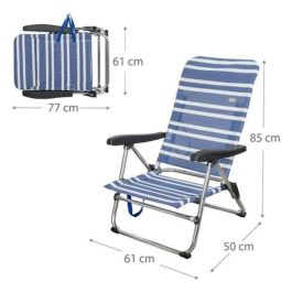 Silla playa aluminio plegable mykonos 5 posiciones 61x50x85 cm con asa. Silla playa aluminio plegable mykonos 5 posiciones 61x50x85 cm con asa.