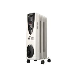 Edm Radiador de aceite 1500W 7 elementos con termostato y protección contra sobrecalentamiento