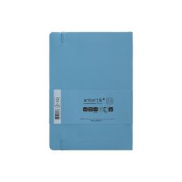 Cuaderno Con Gomilla Antartik Notes Tapa Blanda A5 Hojas Cuadricula Azul Claro 80 Hojas 80 gr Fsc