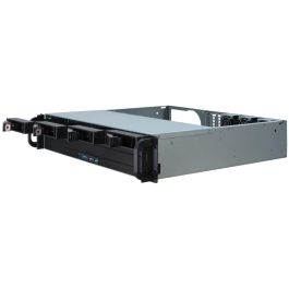 Inter-Tech 2U-2404S Rack Servidor 2U, Montaje en Rack para Placas Base micro ATX/Mini-ITX, Negro/Plata