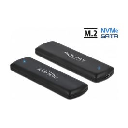 DeLOCK Caja Externa M.2 NVMe PCIe SATA SSD 30 SB 3.2 Type C Negro, 10 Gb/s