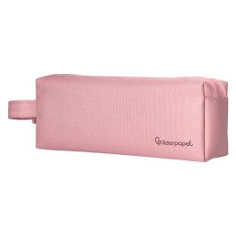 Estuche Portatodo Liderpapel Classic Rectangular Con Asa 2 Cremalleras 210 X80 mm Rosa