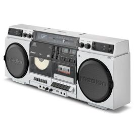 Medion AAAPE16790 Radio Vintage FM/DAB+ con CD, Cassette, USB, MP3 - 2 x 10 W RMS - Plateado